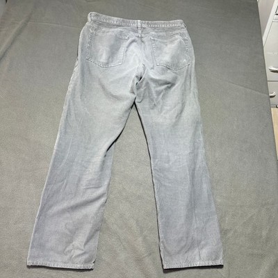 J.Crew Corduroy Pants Mens 35x32 Grey Excellent Straight Leg Cotton 17029