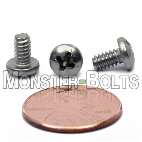 #6-32 - Phillips Pan Head Machine Screws, 18-8 A2 Stainless Steel SAE Coarse US