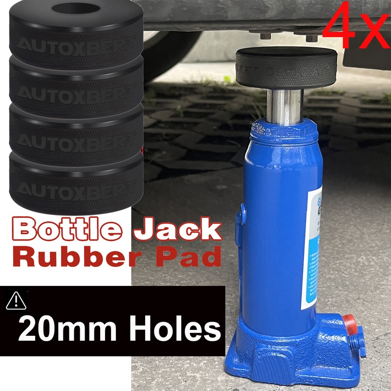 Medium Sized 60mm Bottle Jack Rubber Pad with 20mm Recess For A Safer Lift 4Pcs