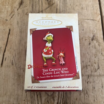 Hallmark Keepsake Grinch Cindy-Lou Who Ornament Dr Seuss Stole Christmas 2003