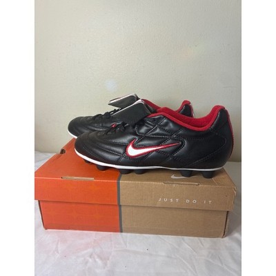 Nike Tiempo 750 VT Soccer Cleats Mens 6.5 Black White Varsity Red 306442-014 NEW