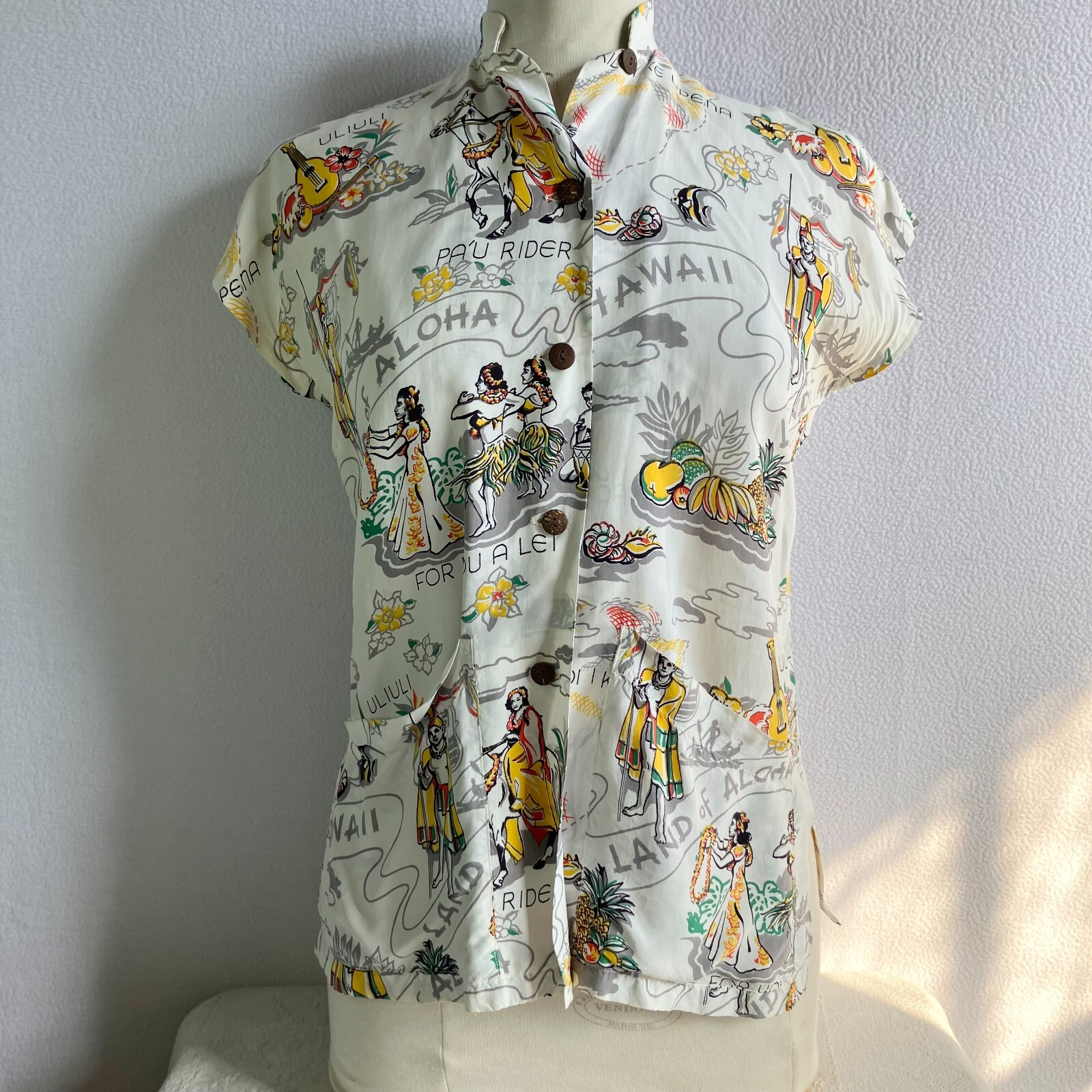 キ*ツ様 80s US VINTAGE 50s style rayon shir キ*ツ様 80s US VINTAGE 50s style rayon shir - メルカリ