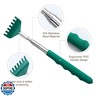 YIMICOO 3 Pack Extendable Back Scratcher, Stainless Steel Portable Telescoping Back Scratchers for Adults Men Women, with Rubber Handles