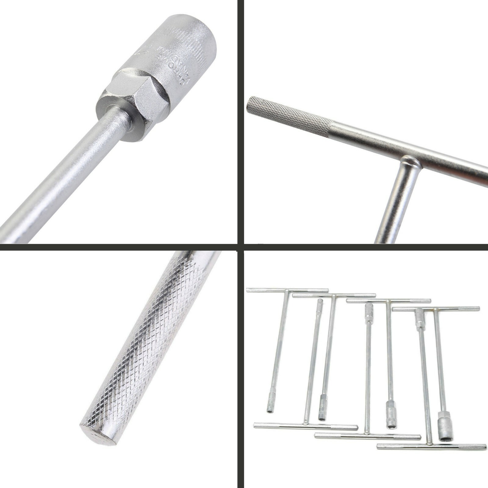 T Handle Socket Wrench Deep Reach Nut Driver Wheel Nuts Removal Spanner