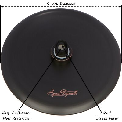 9 Inch Luxury Rain Shower Head (Aqua Elegante) - Oil-Rubbed Bronze