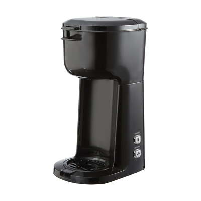 Single Serve Coffee Maker, 1 cup Capsule or Ground Coffee, Black, New