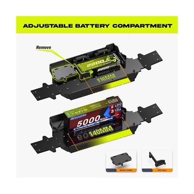 AMORIL 1/10 RTR Brushless Fast RC Cars for Adults,Max 50mph Hobby Electric Of...