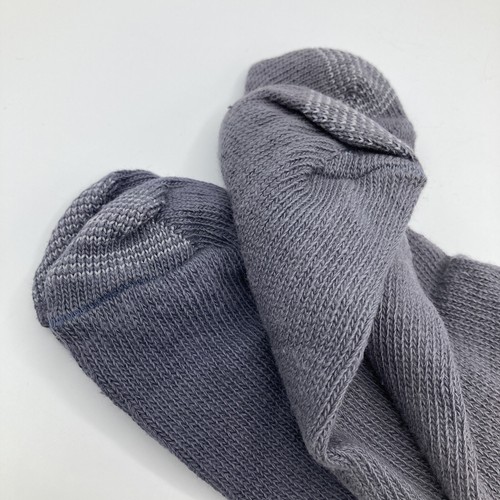 The Naturals Silver Toe Socks Gray Cotton Nylon Blend Mens 2 Pair