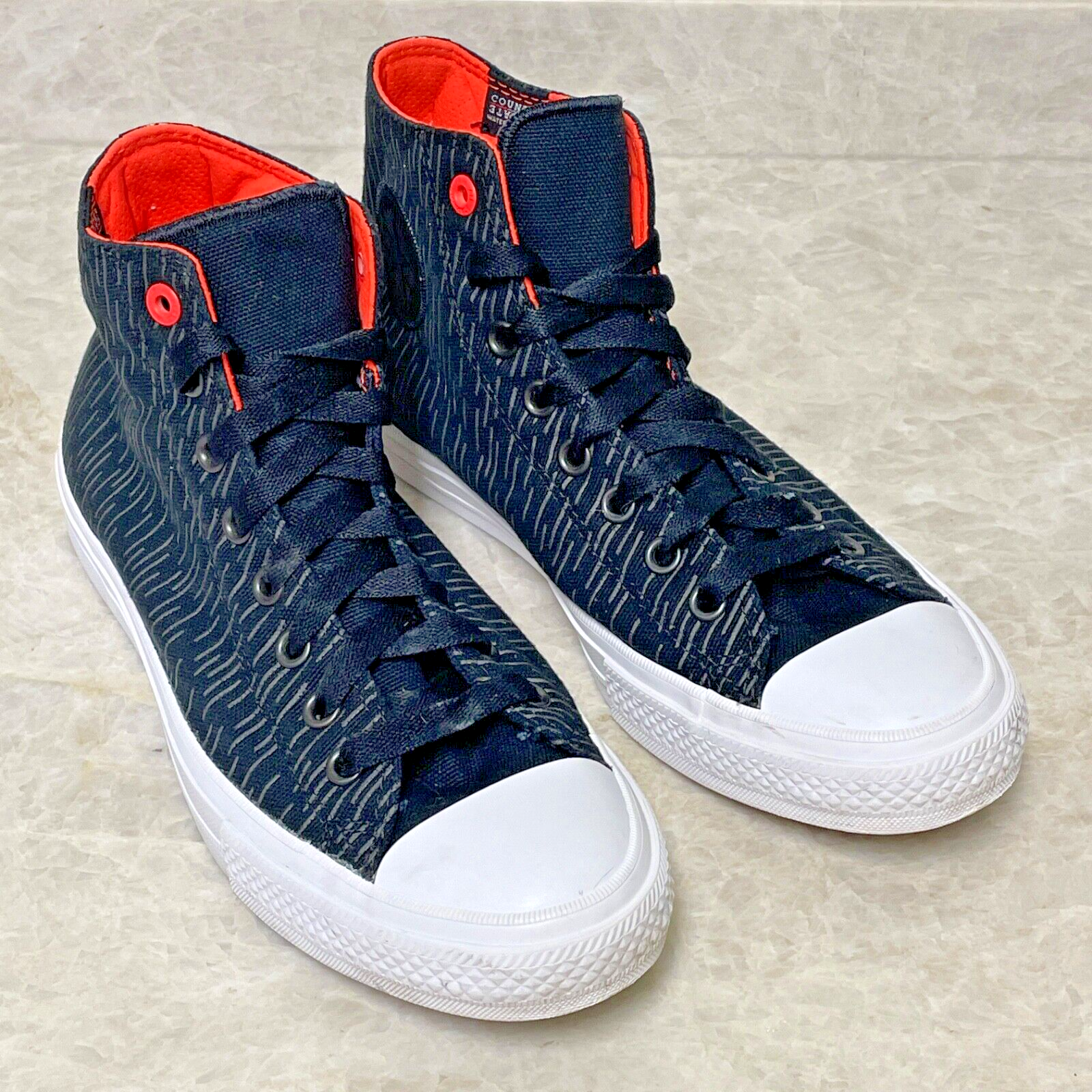 Converse Mens Chuck Taylor All Star II Shield Canvas Hi Shoes 9 Black Reflective eBay