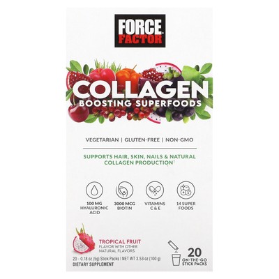 Collagen Boosting Superfoods, Тропические фрукты, 20 пакетиков по 0,18 унции (5 г) каждый