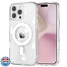 OFQKOAKS for iPhone 15 Case,Compatible with MagSafe,Cute Girly Christmas White Snowman Magnetic Phone Case,Clear Soft Slim Protective Cover for Women Girls