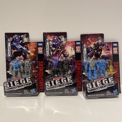 3 x Transformers Siege CALIBURST, BLOWPIPE, & AIMLESS Battle Masters Figures J7