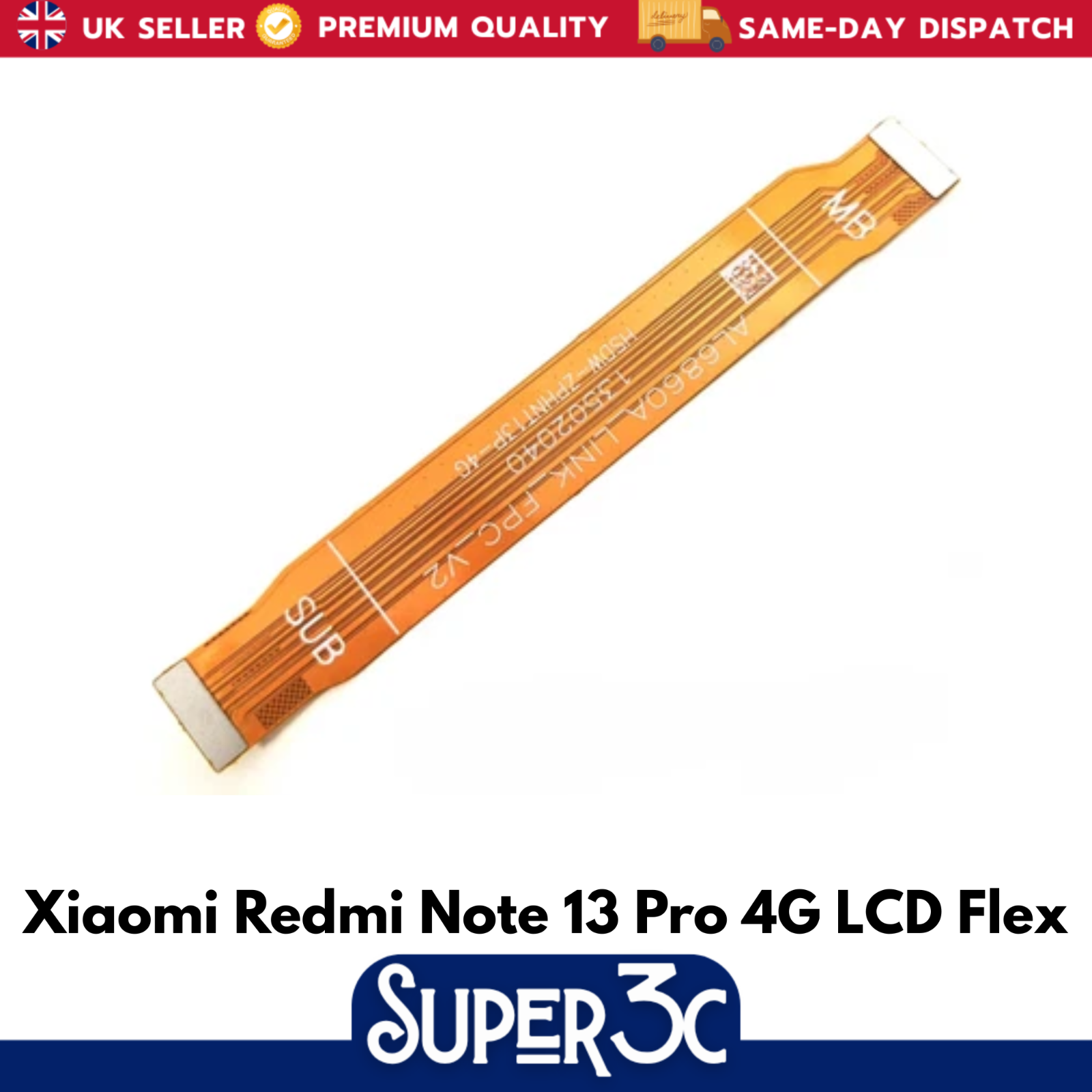 For Xiaomi Redmi Note 13 Pro 4G Replacement Main Mother Board LCD Flex - UK