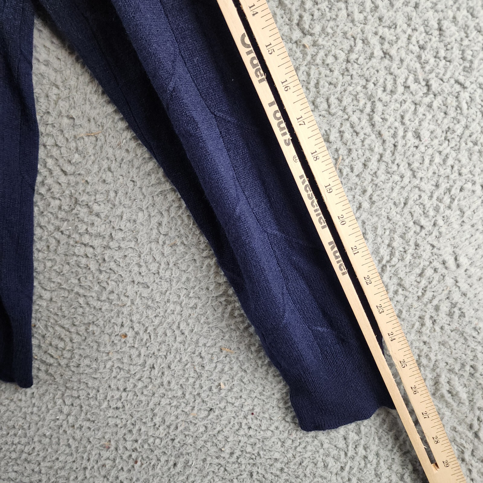 The Men's Store at Bloomingdale's Cashmere Novelty Stitch Sweater Men's L Navy - Picture 11 of 14