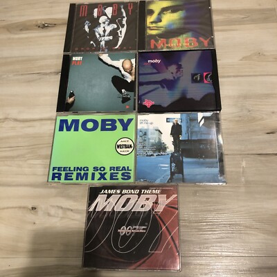 Moby 7 CD LOT! Drop A Beat Next Is The E Play Move Lift Me Up James Bond Feeling