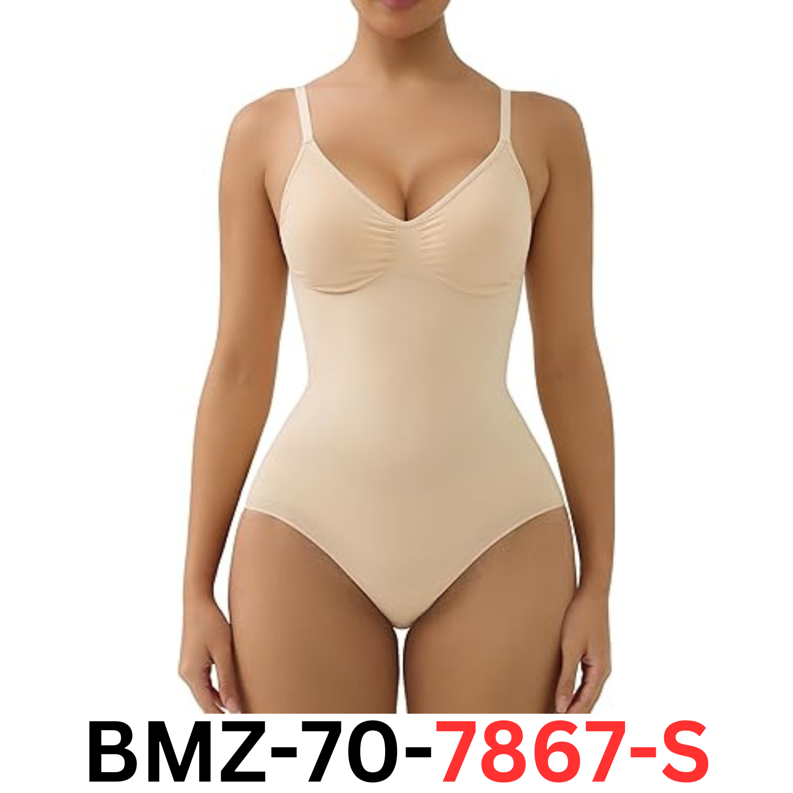 SHAPERX Women's Bodysuits Tummy Control Seamless Sculpting Shapewear, Beige L/XL