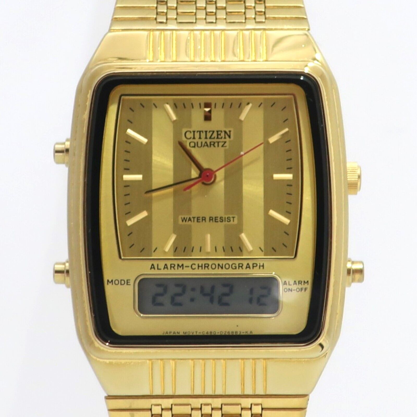 Vintage Citizen Ana Digi C480 Gold Two-Tone Dial alarm Vintage Citizen Ana Digi C480 Gold Two-Tone Dial alarm