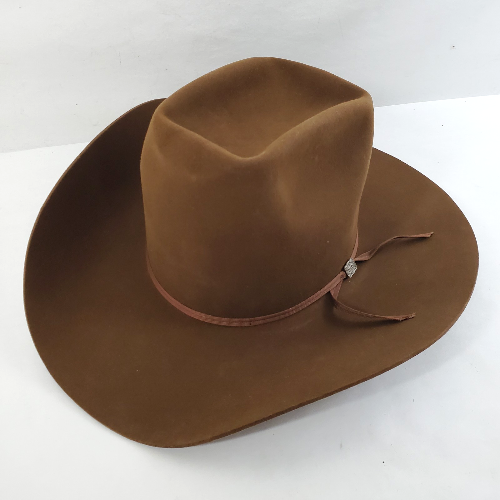 RESISTOL 4XXXX-BEAVER ウエスタンハット 7 1/8 Resistol XXX Beaver Western Cowboy Hat 7 1/4 Brown Self-Conforming