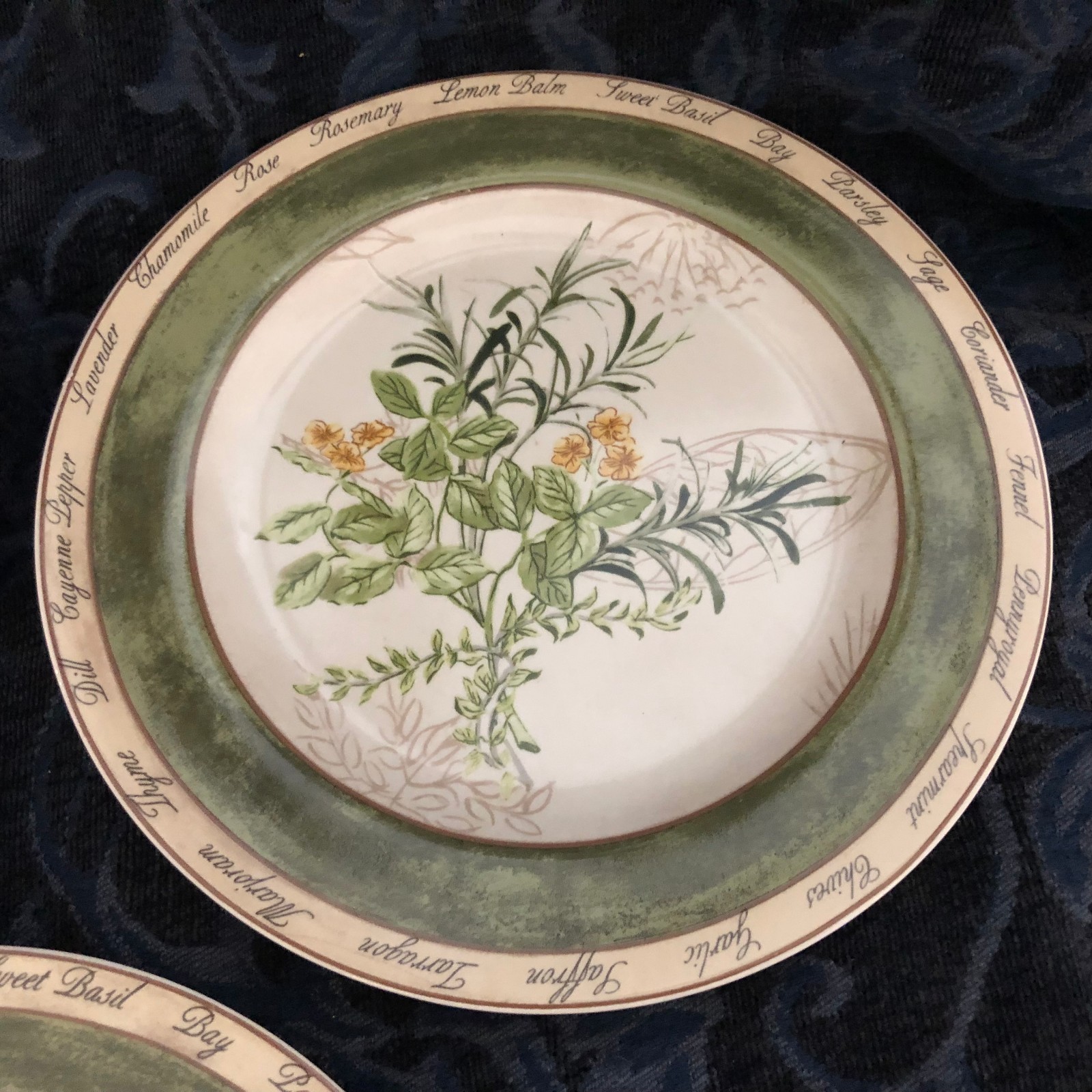 Three Bouquet Garni Salad Plates~PTS International Interiors  ~  8 1/8