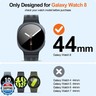 Landhoo [6+6Pack] for Samsung Galaxy Watch 8 44mm Screen Protector Case, Hard PC Bumper + HD Anti-Fog Tempered Glass Protective Film, Waterproof Face Cover Set for Galaxy Watch 8 44mm Accessories