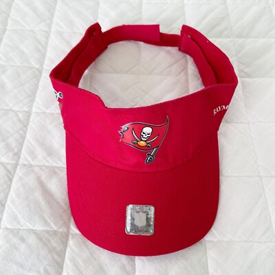 New NFL Tampa Bay Buccaneers Visor Red Flag Raymond James 100 Logo Adjustable