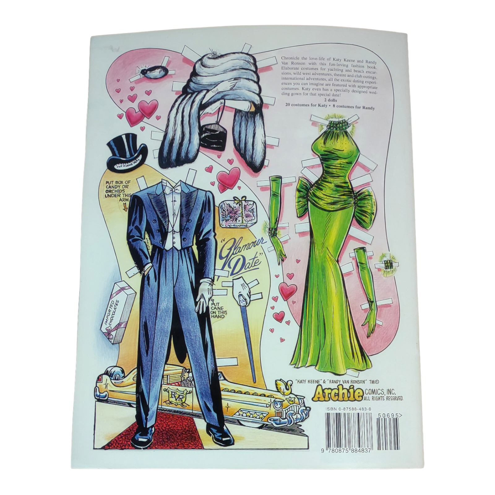 Vintage Katy Keene Romance Paper Dolls John Lucas 1997 - 2 Dolls