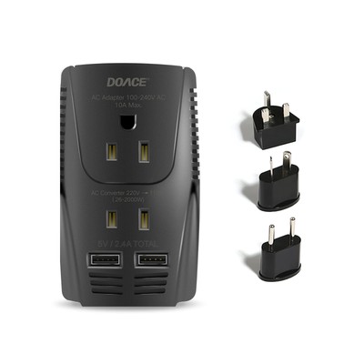 Upgraded DoAce 2000W Travel Voltage Converter for Hair Dryer Straightener Cur...