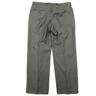 对于出售 Calvin Klein Black Textured Slim Fit size 34 Wool Career Mens Dress Slacks Pants