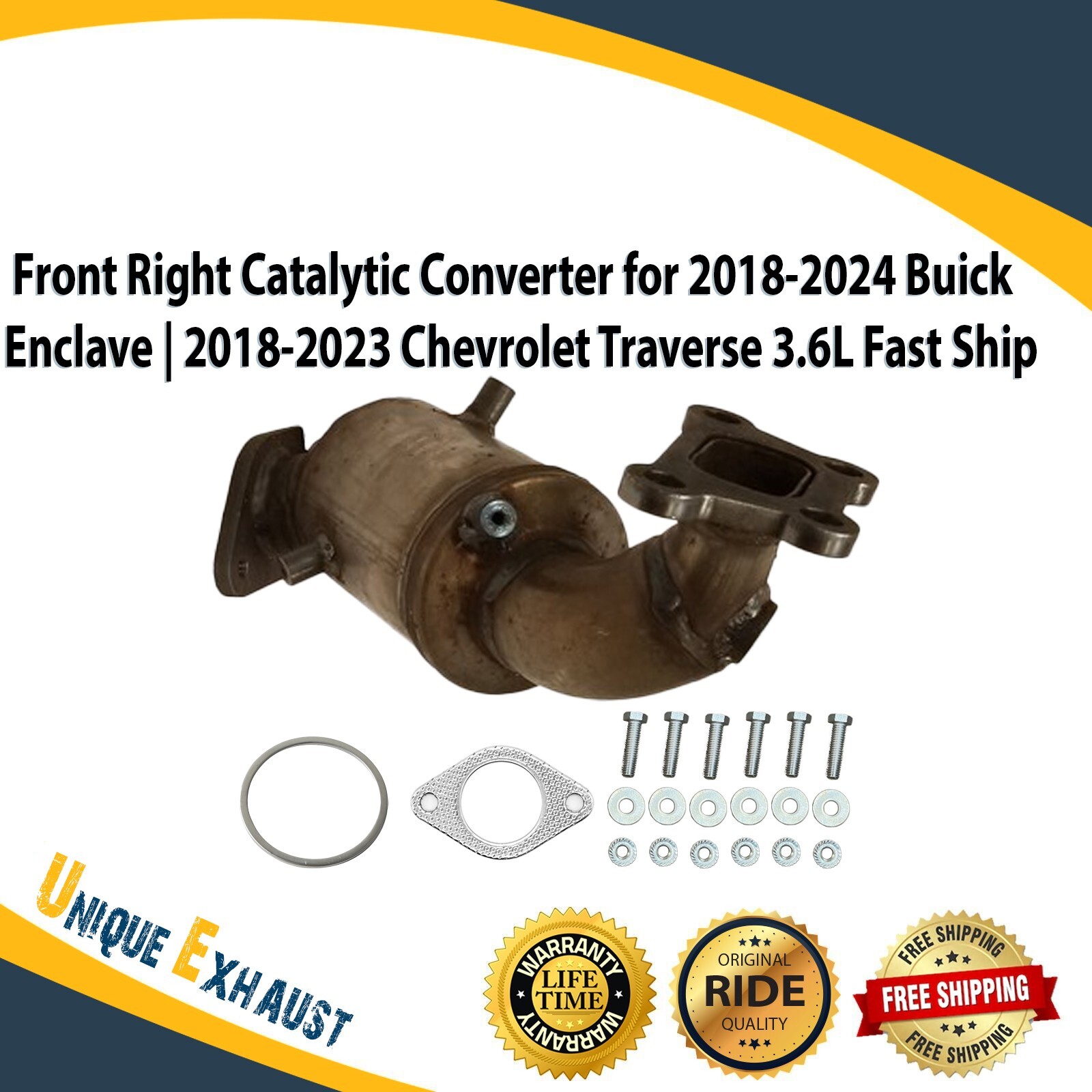 FrontRight Catalytic for 2018-2024 Buick Enclave|2018-2023ChevroletTraverse 3.6L