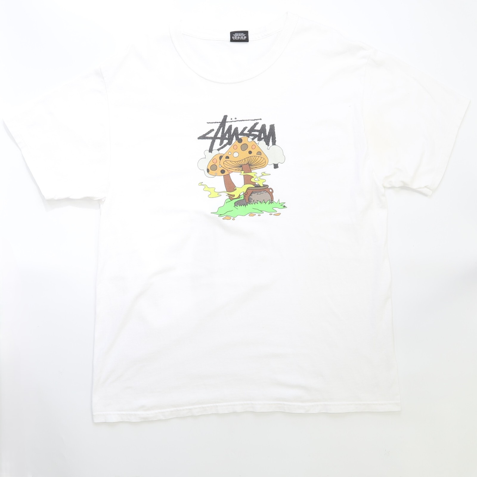 *新作アイテム* Stussy Mushrooms Tee Stussy Psychedelic Big Logo Mushroom T Shirt Men's Medium