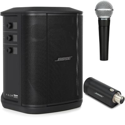 Bose S1 Pro+ Multi-position PA System and Shure SM58 Wireless Bundle