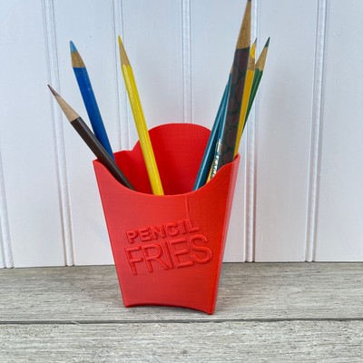 Quirky Fun Pencil Holder, PencilFries Pencil Holder, Pen Cup, Quirky Fun Storage