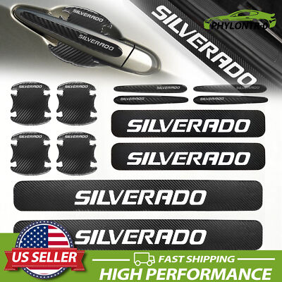 Car Door Sill Plate For Chevy Silverado 1500 2500HD Step Scuff Cover Protector