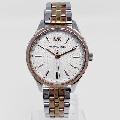 Michael Kors Lexington Steel 36 mm White Dial Quartz Ladies