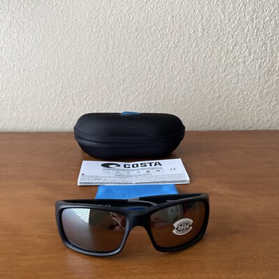 NEW Costa Del Mar Jose PRO Matte Black Copper Silver Mirror Polarized Glass 580G