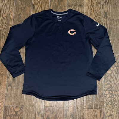 Chicago Bears Mens Nike NFL ONField Therma Crew Neck Pullover Sweatshirt XL