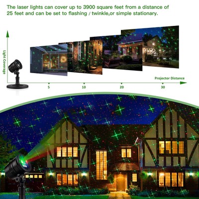 Christmas Projector Lights Outdoor, Led Christmas Laser Lights Landscape Spot...