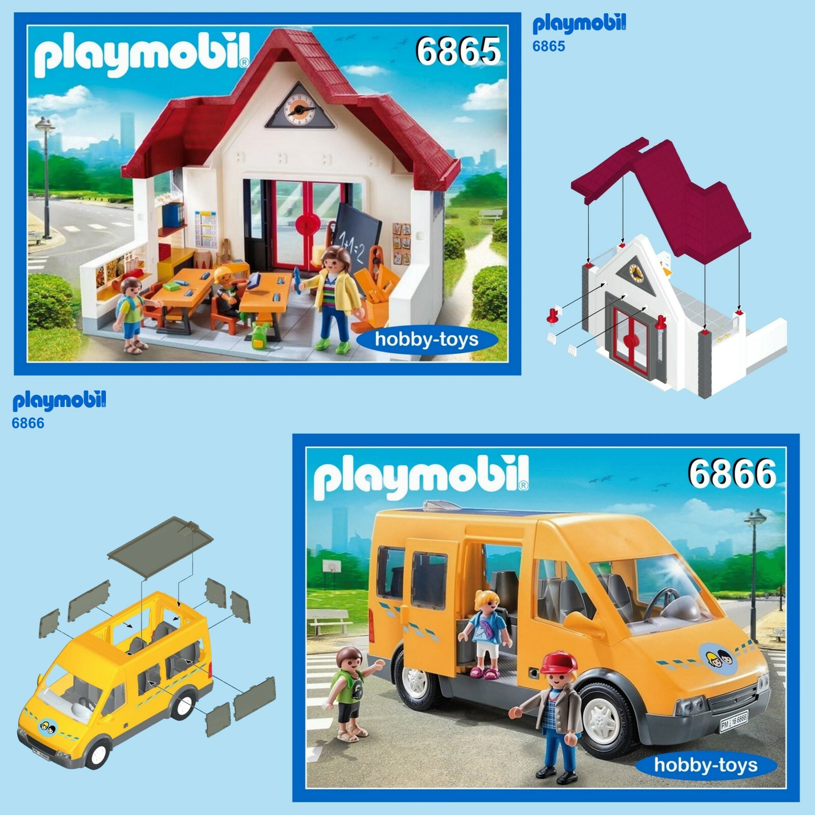Playmobil 5989 6865 6866 9419 * SCHOOL & BUS * Spares