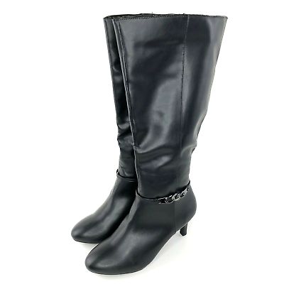 Karen Scott Women s Hanna Wide Calf Dress Boots Size 9M WC Black