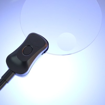 Magnifying Glass Clamp LED Light Gooseneck Desk Lamp Clamp For Reading Jewel HAO
