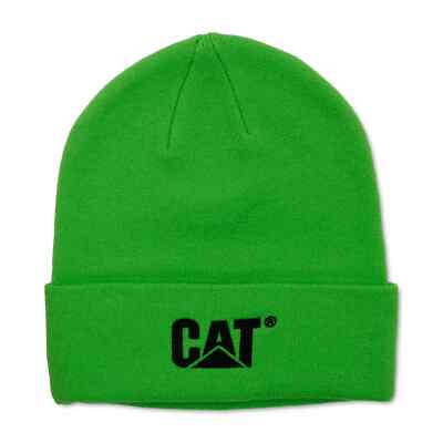 Caterpillar CAT Men's Trademark Cuff Beanie Hat Hi-Vis Green O/S - NWT