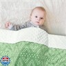 TANOFAR Baby Blankets for Unisex Boys Girls, Ultra Soft Minky Blanket with Double Layer Dotted, Breathable and Lightweight Receiving Blanket for Newborns, 30x40 Inches, Green