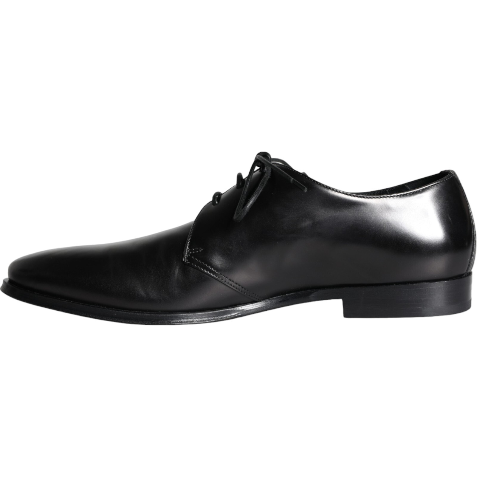 Pre-owned Dolce & Gabbana Shoes Black Calfskin Leather Derby Men Dress Eu43 / Us10 1050usd