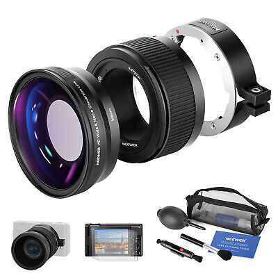 NEEWER 18mm HD Wide Angle for Sony ZV1 Camera & 2 in 1 10x M