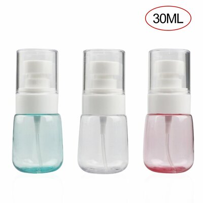3-Pack 30ml Travel Transparent Plastic Perfume Atomizer Empty Misty Spray Bottle