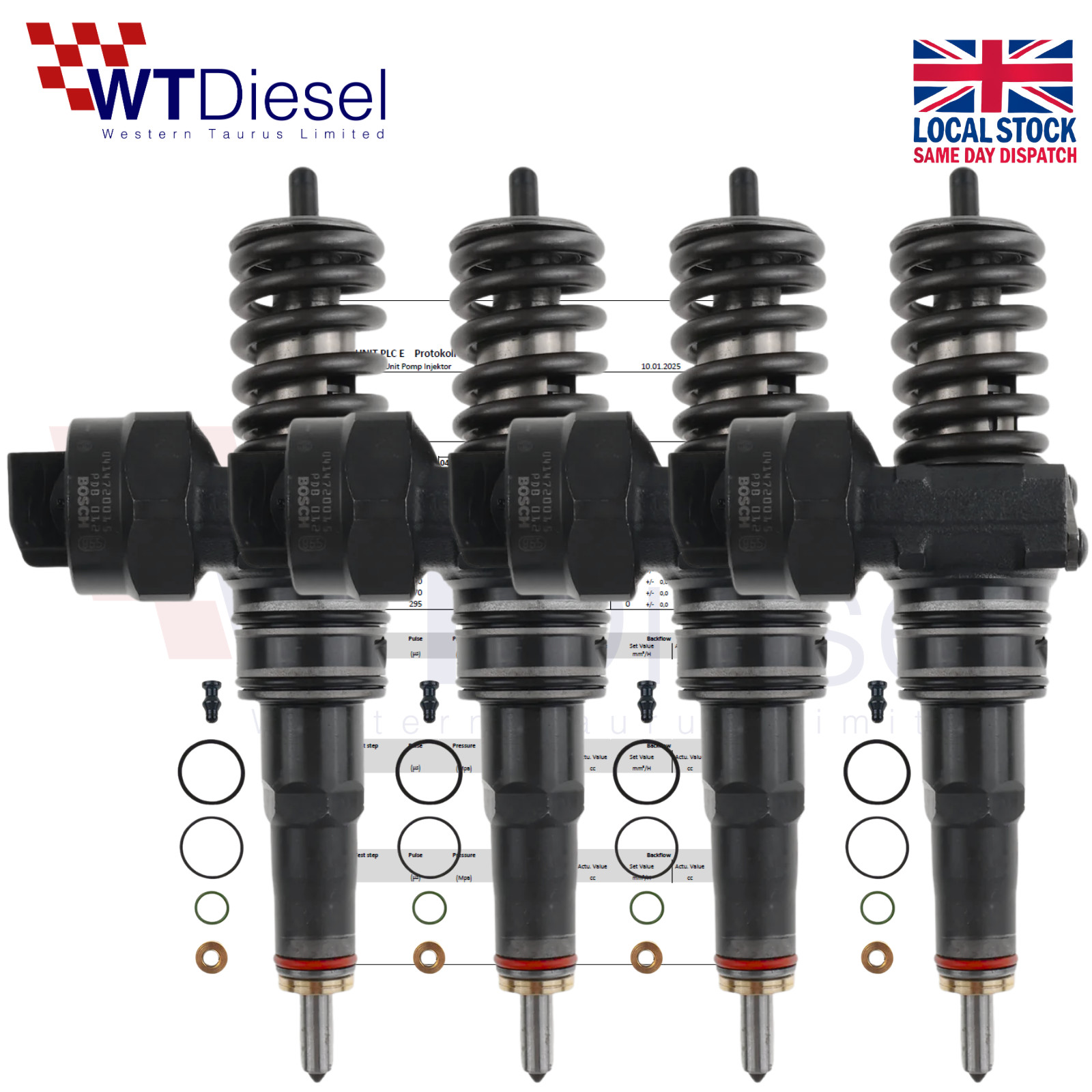 X4 Volkswagen Bora Diesel Injector |1.9 TDI| 038130073AJ 0414720015