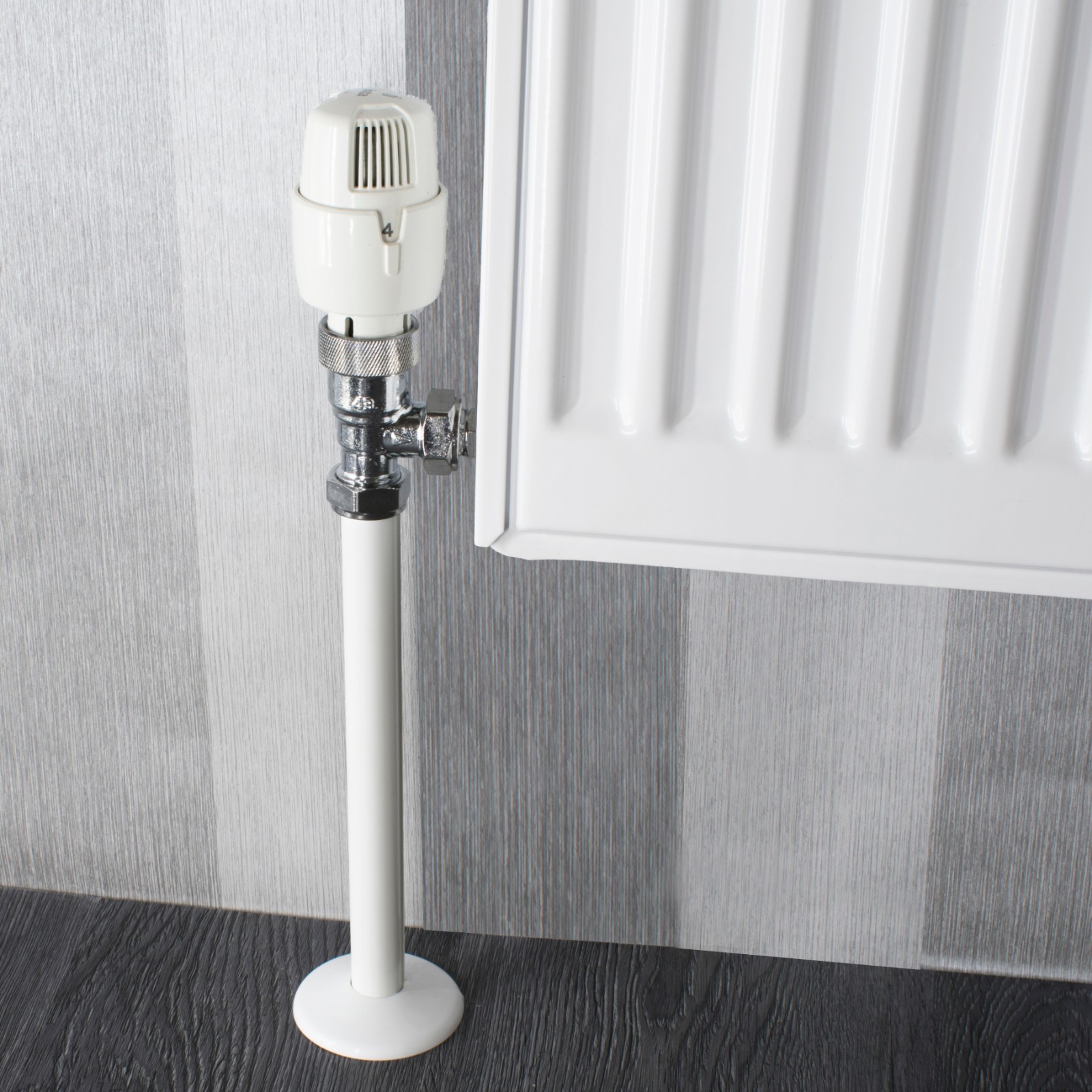 Snappit Towel Rail Radiator Pipe Covers Collars Black White Chrome