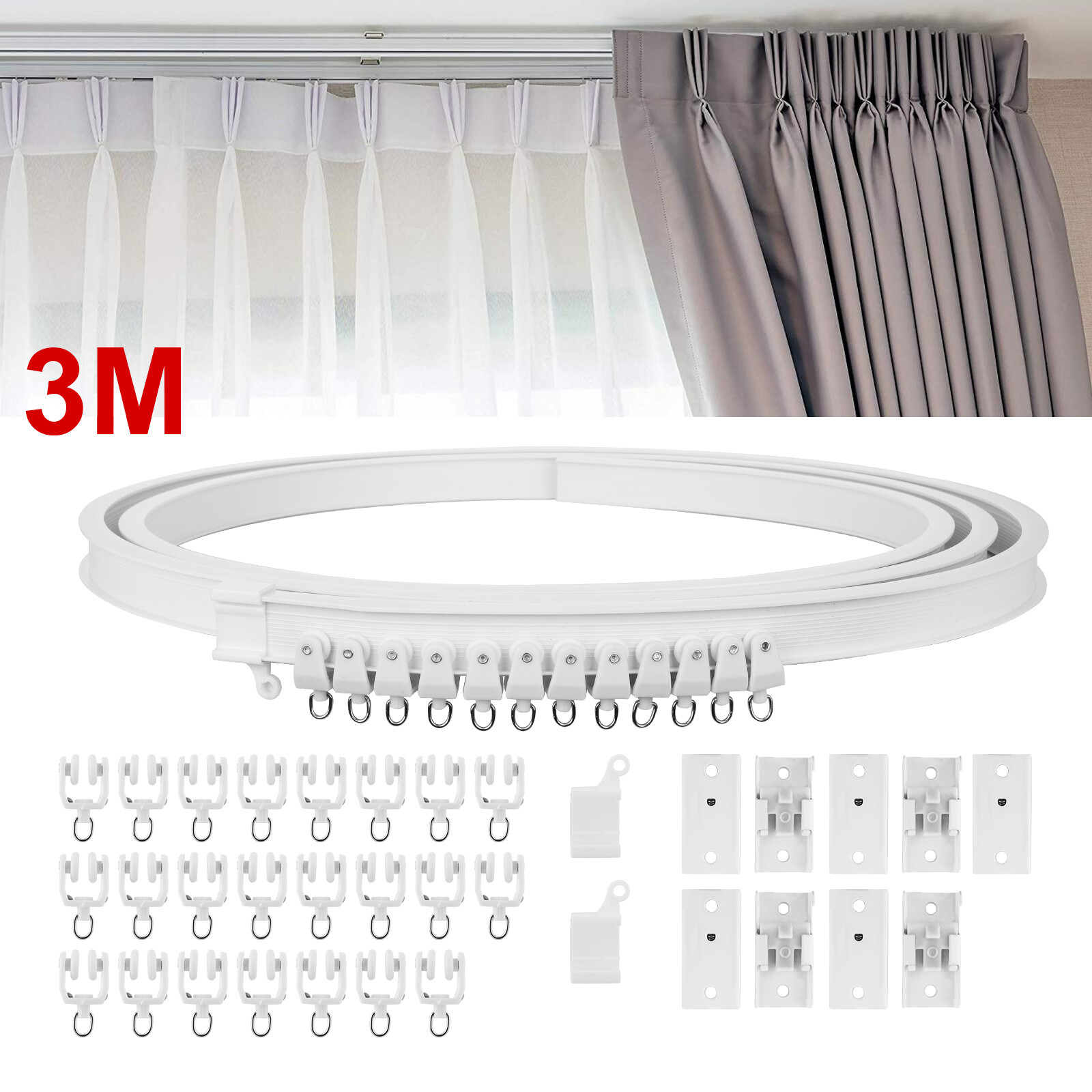 Ceiling Mounted Curtain Rails For Bay Windows | Shelly Lighting