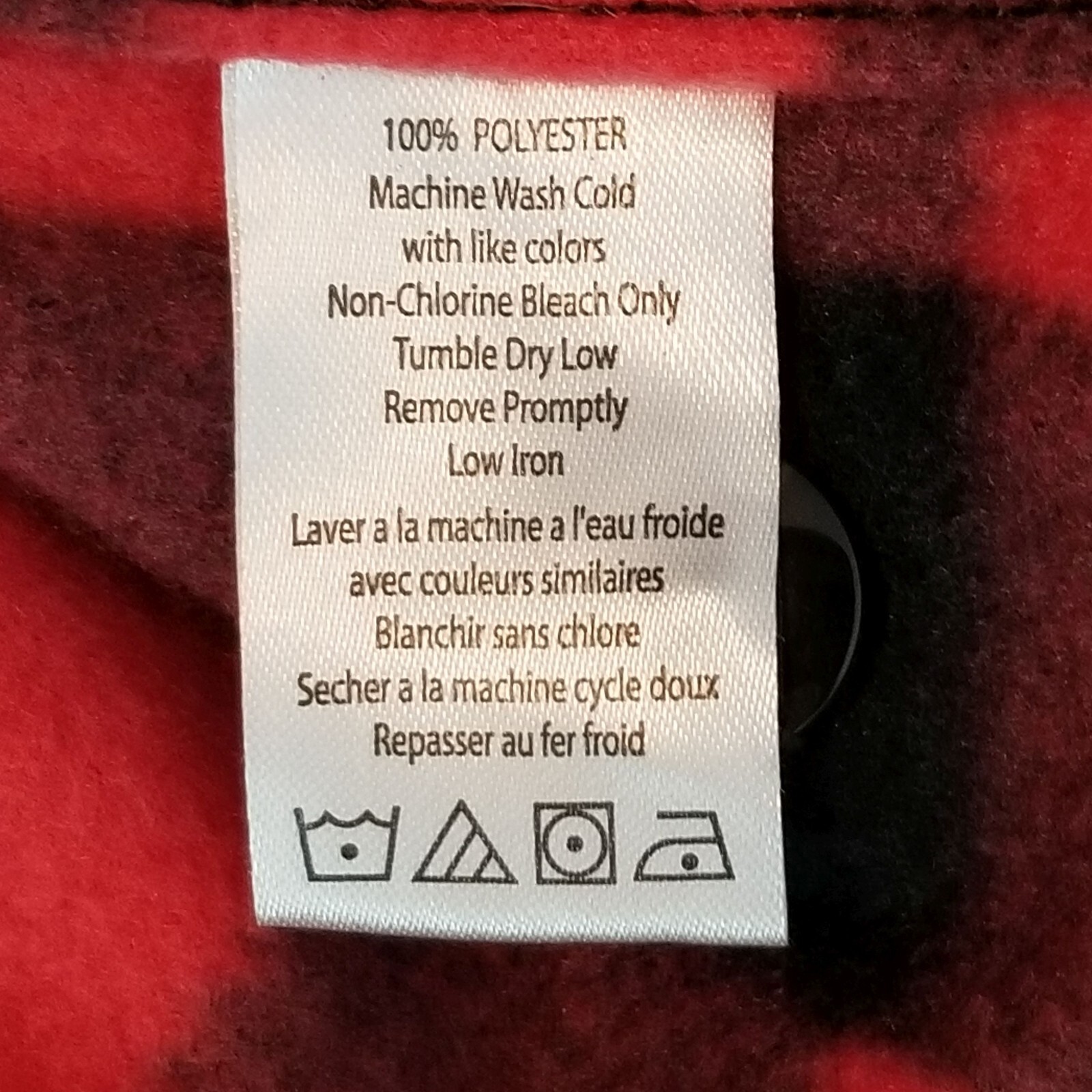 LEGENDARY WHITETAILS Buffalo Plaid Shirt Jacket Red Black Flannel Fleece Men's L