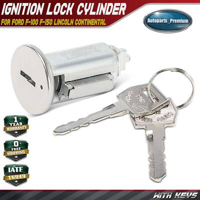 Ignition Lock Cylinder Zamak 5 w/ Keys for Ford F-100 F-150 Lincoln Continental